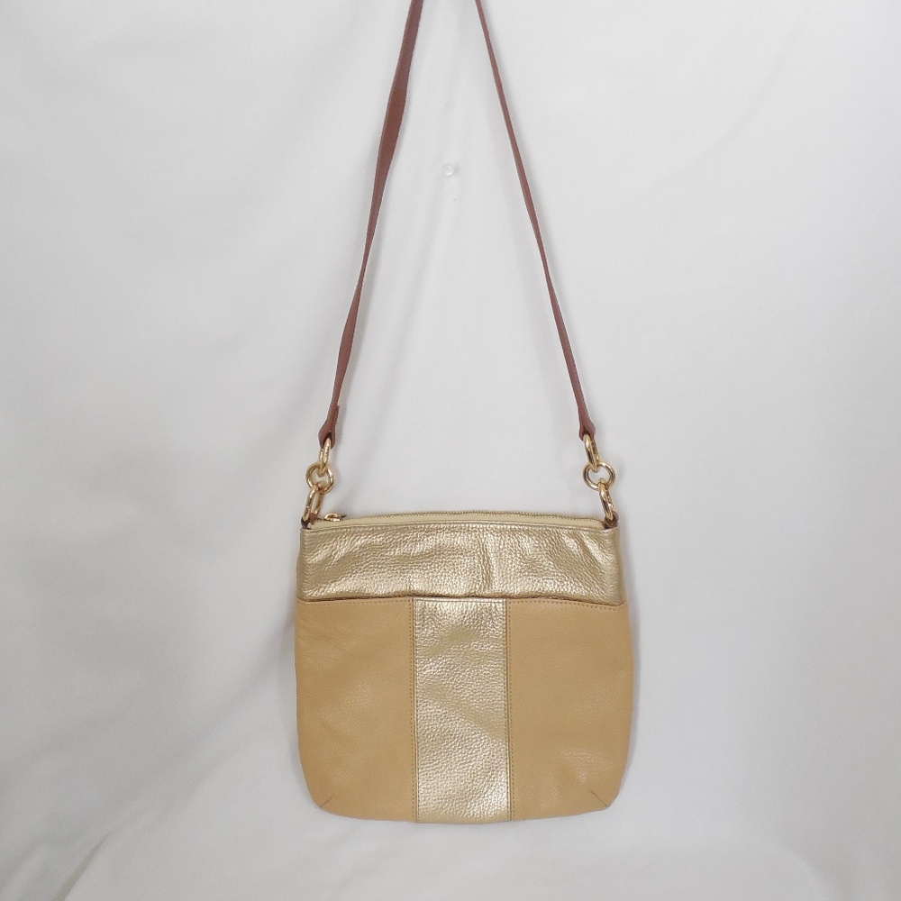Tommy Hilfiger Gold/Beige/Tan Shoulder Bag